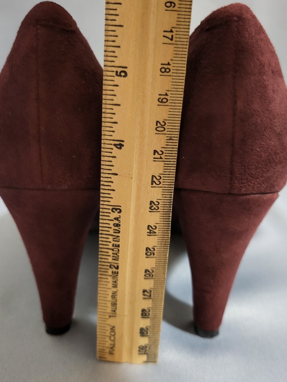 Clarks Indigo Wessex Wyvern Suede Pumps High Heel Shoes Sz 6.5 M Burgundy Glam - Picture 11 of 13